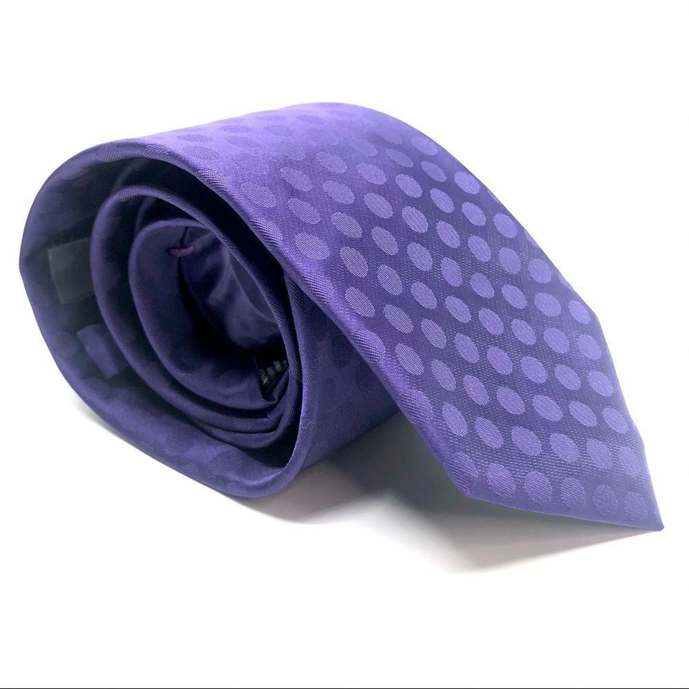 Perry Ellis Portfolio Purple Polka Dot Men’s Tie